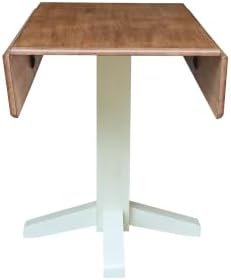 IC INTERNATIONAL CONCEPTS Solid Wood 36" Square Dual Drop Leaf Dining Table - Multi-Color