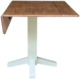 IC INTERNATIONAL CONCEPTS Solid Wood 36" Square Dual Drop Leaf Dining Table - Multi-Color