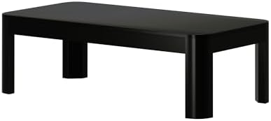 Plank+Beam Contour Coffee Table, 48 Inch, Rectangular, Black