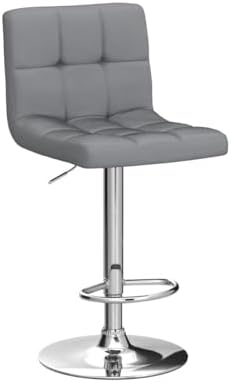 Yaheetech Bar Stools Set of 2 Adjustable Counter Height Barstool Dark Gray