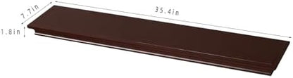 AHDECOR Floating Shelves Wall Mounted, Deeper Wall Storage Shelf for Home Décor, Super Sturdy, Easy to Install, 36” Wide, 7.75” Deep, Espresso Brown
