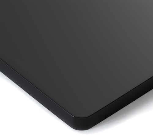 BIZUM Whole-Piece Particle Board Table Top Wood Countertop for Standing Desk DIY, 63x28x1 Inch Black Desk Top