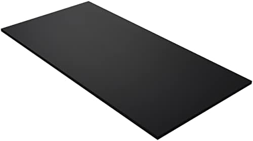Kaboon 60x28 inches Tabletop, Solid One-Piece Desktop for Sit Stand Desk, Double Desks, L Desk DIY,Wood Countertop Home or Commercial Use,1 inch Thick, Black, 27.56" D x 59.1" W