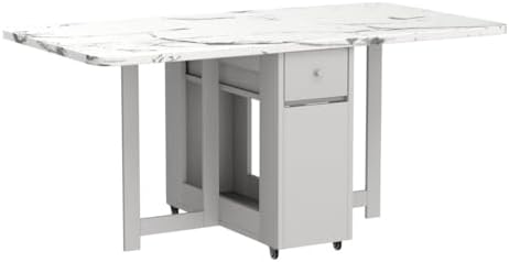 Folding Dining Table with Storage, Kitchen Table for Small Spaces