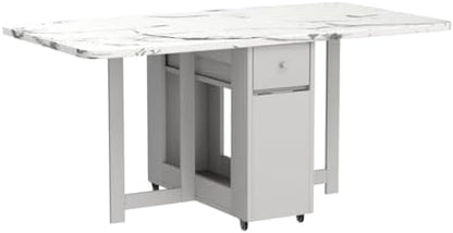 Folding Dining Table with Storage, Kitchen Table for Small Spaces
