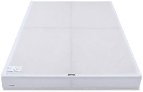 Amazon Basics Smart Box Spring Bed Base, 9-Inch Height Mattress Foundation, Tool-Free Easy Assembly, Convenient Support, Twin, 74" x 38" x 9", White