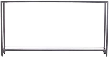 SEI Furniture - Bergen Narrow Console Table - Silver - Transitional Design, Metal and Glass - Ideal for Entryway, Living Room (CM3656)