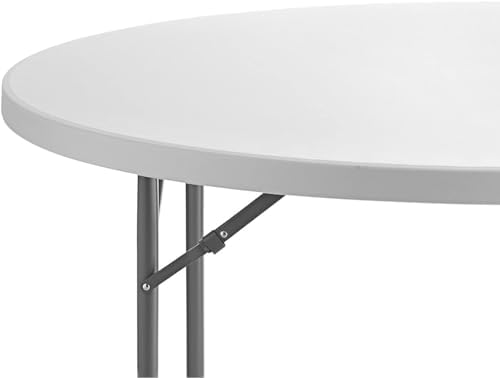 Set of 9-Pack! 60-Inch"Round Granite White Plastic Folding Table,Event table,Heavy-duty table,Event supplies, Event equipment, Event essentials, Party essentials,Picnic Table,Banquet Table 5-Foot