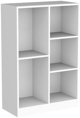 IOTXY Open Shelf Low Bookcase - Wooden 3-Tier Cube Bookshelf, Warm White