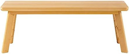 Alaterre Furniture Shelburne Dining Bench – Modern Farmhouse Farmhouse 48-Inch Solid Wood Bench with Maple Veneer Top for Kitchen Table or Dining Room (Warm Natural)