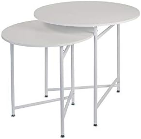 SSWBasics Round Nesting White Tables (Display Tables)