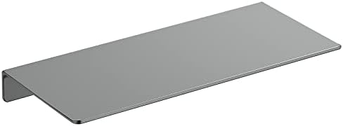 12 inch Gray Metal Wall Shelf Small Floating Shelf for Wall Organizer & Storage, Display Shelf for Bathroom, Living Room, Kitchen, Bedroom