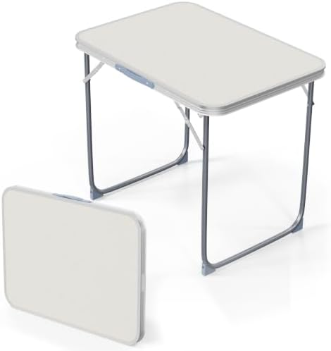 VINGLI 2.3FT Small Camping Table，Portable Camping Table with Carrying Handle, Picnic Table Foldable Table Essentials for Indoor Outdoor