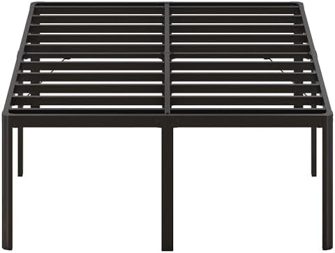 24 inch King Bed Frame with Rounded Corner, High Profile Bed Frame