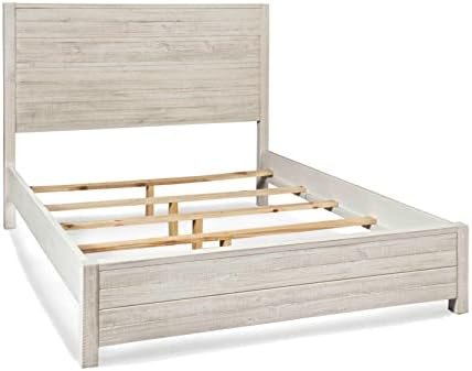 Grain Wood Furniture Montauk Solid Wood Bed, Full Size, Rustic Off-White