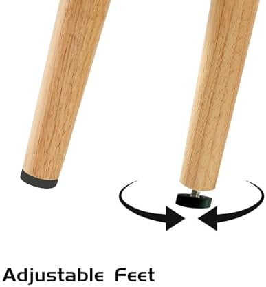 Rattan Coffee Table, Sliding Door for Storage, Solid Wood Legs, Modern Table for Living Room