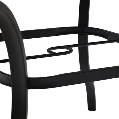 Anmutig 5-Piece Outdoor Dining Set, 37" Square Patio Table 4 Chairs, Black