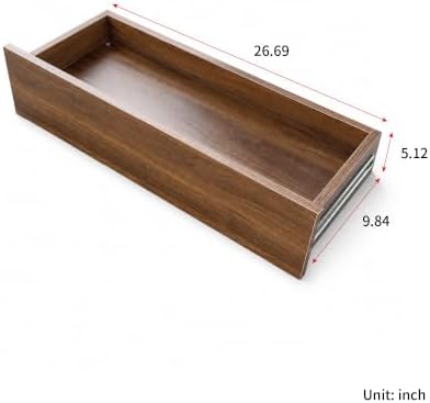 JIJIWANG Convertible Fold-Out Desk with Drawers and Bookshelf, Natural