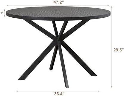 ChooChoo 47.2 Inch Round Dining Table for 4