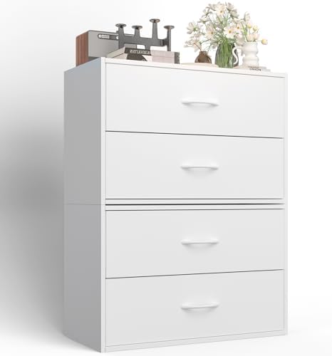 PrimeZone 2 Wood Drawers Closet Dresser Storage Organizer Stackable 2 Packs