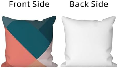 4 Pcs/Set Colorful Pillow Covers Geometry Strip Outdoor Patchwork Geometric Sun Minimalist Cushion Covers Pillowcase Linen Cushion Case for Patio Furniture Couch Living Room, 24"x24"