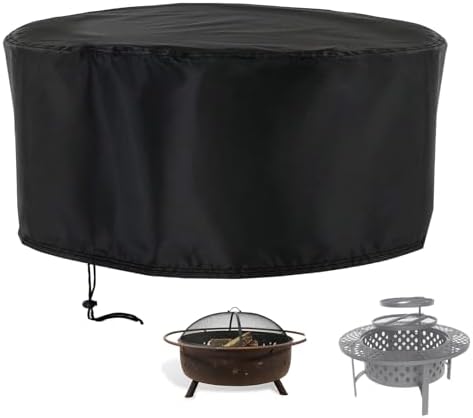 420D Fire Pit Cover 42" D x 18" H fit for PAPABABE for Sunnydaze