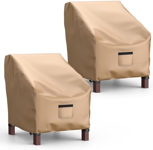 Patio Chair Covers Waterproof, Mrrihand Lounge Deep Seat Cover, Heavy Duty Outdoor Lawn Patio Furniture Covers, 36" W x 37" D x 36" H - 2 Pack