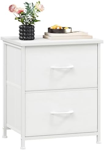 Somdot Night Stand with 2 Drawer, Small Nightstand End Table, Bedside Table