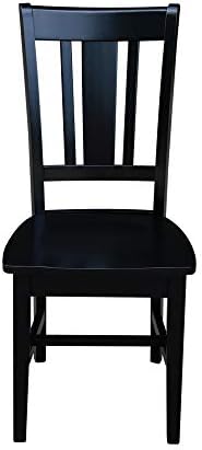 International Concepts San Remo Splat Back Chair, Black