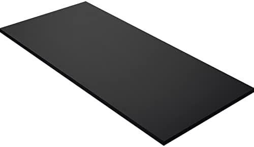 Kaboon Tabletop Black, Solid One-Piece Desktop for Sit Stand Desk, Double Desks, L Desk DIY,Wood Countertop Home or Commercial Use,1 inch Thick, Black, 23.62" D x 59.1" W
