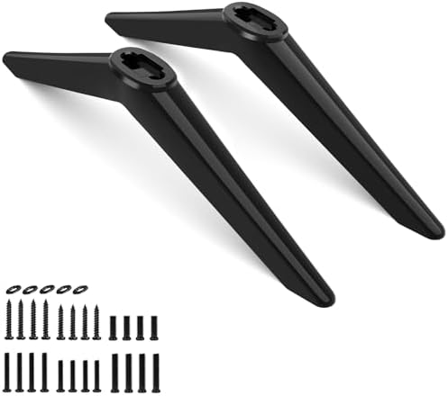 Yaotieci TV legs for TCL Roku TV Stand legs 55 inch 32 inch 50 inch 55S525 55S450F 55S410R 55S450R 50S450R 50S425 32S330 32S327 32S325 for TCL Roku TV Legs with Screws, Easy to Install