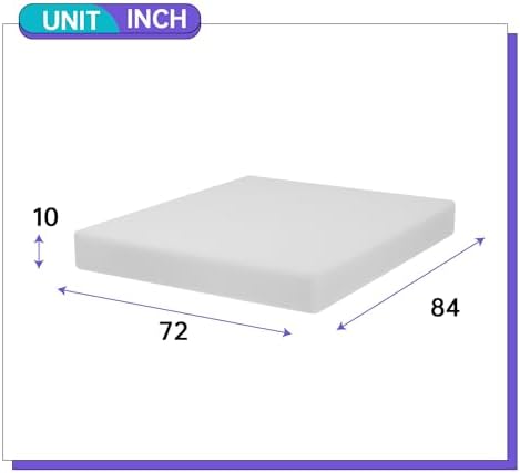PayLessHere 10 Inch Gel Memory Foam Mattress Fiberglass Free/CertiPUR-US Certified/Bed-in-a-Box/Cool Sleep & Comfy Support,California King