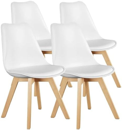 OLIXIS Dining Chairs Set of 4, PU Leather Accent Chairs for Living Room