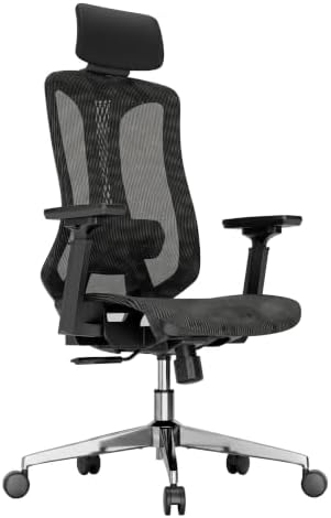 Logicfox Ergonomic Office Chair,High Back Mesh Desk Chair with Headrest