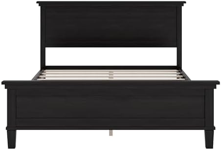 Merax Queen Size Platform Bed Frame with Headboard, Mid-Century Modern Wood Bed, Farmhouse Bed Frame with Solid Wood Legs, Wood Slat Support, No Box Spring Required, Easy Assembly