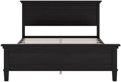 Merax Queen Size Platform Bed Frame with Headboard, Mid-Century Modern Wood Bed, Farmhouse Bed Frame with Solid Wood Legs, Wood Slat Support, No Box Spring Required, Easy Assembly