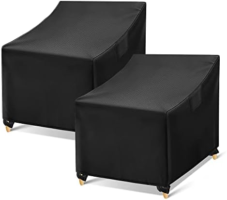 WLEAFJ Outdoor Chair Covers Waterproof, 30" W x 37" D x 31" H, 2 Pack