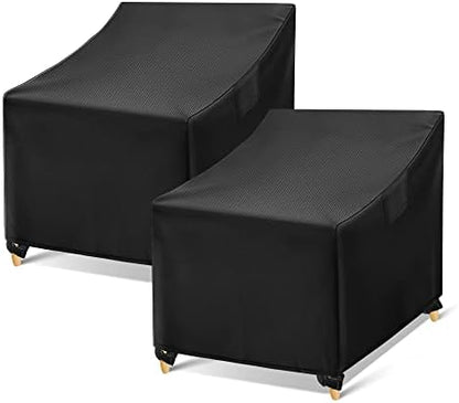 WLEAFJ Outdoor Chair Covers Waterproof, 30" W x 37" D x 31" H, 2 Pack