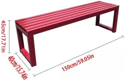 Patio Furniture Bench Park Chairs Outdoor Benches Stadium Benches Iron Chairs Benches Shopping Mall Leisure Benches Garden Outdoor Bench(Color:C)