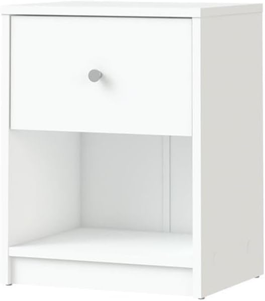 Home Square 3 Piece Bedroom Set with 6-Drawer Double Dresser and Two of 1-Drawer Nightstand in White