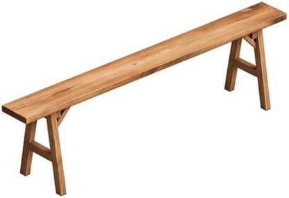 63in Wood Bench for Dining Entryway, Solid Pine