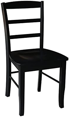 International Concepts Pair of Madrid LadderBack Chairs, Black