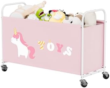 GRANNY SAYS 135L Large Toy Box for Girls, Toy Chest Storage with Wheels
