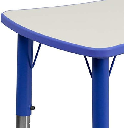 EMMA + OLIVER Blue Adjustable Height Activity Table