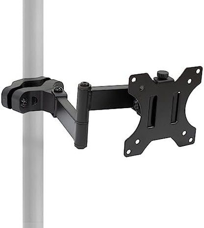 Mount-It! Universal Full Motion Steel Pole Mount with Articulating Arm and Removable VESA Plate for 17 to 32 Inch Monitors & TVs, VESA 75x75 & 100x100 Compatible, Black (MI-391)