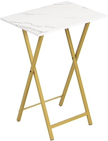 HOOBRO Folding TV Tray Table, Stable Snack Table for Small Space