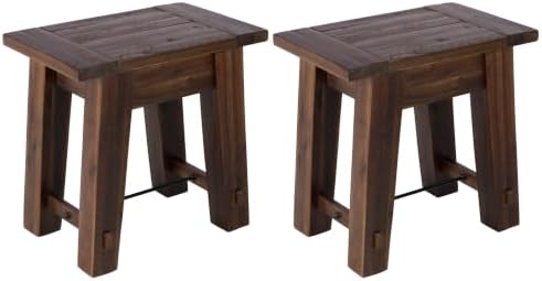 Alaterre Furniture Durango Solid Wood End Table Set of 2, Natural, 27”