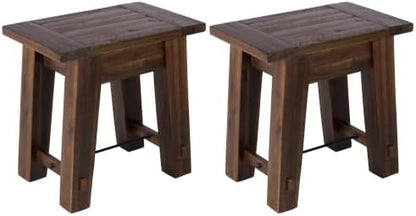 Alaterre Furniture Durango Solid Wood End Table Set of 2, Natural, 27”