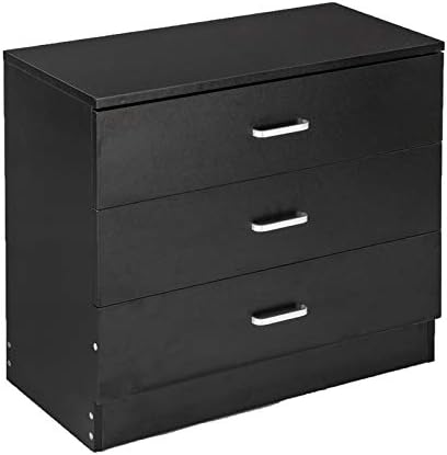 3 Drawer Nightstand Set of 2, Black Night Stand for Bedroom, Modern 3 Drawer Dresser, Wood Bed Side Table/Night Stand with Drawers for Small Spaces, College Dorm, Living Room 13" D X 26" W X 22" H
