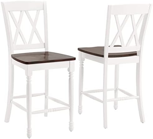 Crosley Furniture Shelby X-Back Counter Stools, Set of 2